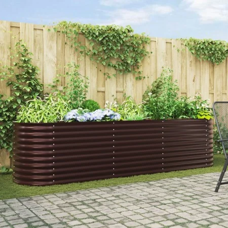Huerto Elevado para Jardín Marrón 320x80x81 cm de Acero Galvanizado | Foro24.es | Tu tienda online para hogar, jardín y más Foro24.es