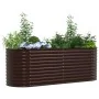 Huerto Elevado Marrón 240x80x81 cm Acero Galvanizado by , Pots and planters - Ref: Foro24-42008134, Price: 154,58 €, Discount: %