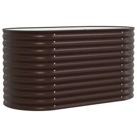 Huerto elevado Marrón 160x80x81 cm de acero galvanizado de , Maceteros y jardineras - Ref: Foro24-42008135, Precio: 133,60 €,...