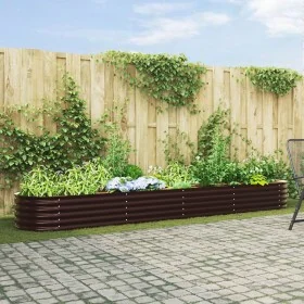 Huerto Elevado Marrón 400x80x44 cm de Acero Galvanizado de , Maceteros y jardineras - Ref: Foro24-42008137, Precio: 170,25 €,...