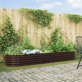 Cama elevada para jardín marrón 320x80x44 cm de acero galvanizado by , Pots and planters - Ref: Foro24-42008138, Price: 158,2...