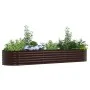Cama elevada para jardín marrón 320x80x44 cm de acero galvanizado by , Pots and planters - Ref: Foro24-42008138, Price: 158,2...