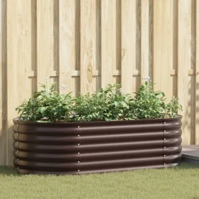 Huerto Elevado Marrón 160x80x44 cm de Acero Galvanizado de , Maceteros y jardineras - Ref: Foro24-42008140, Precio: 102,33 €,...