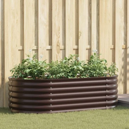 Huerto Elevado Marrón 160x80x44 cm de Acero Galvanizado de , Maceteros y jardineras - Ref: Foro24-42008140, Precio: 102,33 €,...