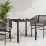 Mesa de Jardín Negra 80x80x73 cm de Vidrio Templado by , Garden tables - Ref: Foro24-42010312, Price: 103,66 €, Discount: %