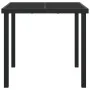 Mesa de Jardín Negra 80x80x73 cm de Vidrio Templado by , Garden tables - Ref: Foro24-42010312, Price: 103,66 €, Discount: %