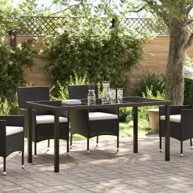 Mesa de Jardín Negra 160x80x73 cm Vidrio Templado von , Gartentische - Ref: Foro24-42010314, Preis: 140,12 €, Rabatt: %