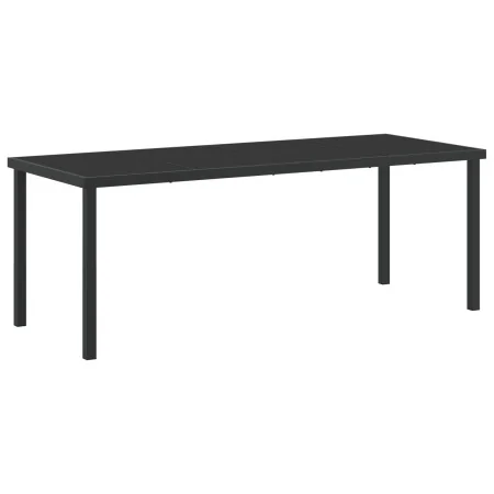 Mesa de Jardín Negra 200x80x73 cm con Vidrio Templado von , Gartentische - Ref: Foro24-42010315, Preis: 161,21 €, Rabatt: -5%%