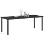 Mesa de Jardín Negra 200x80x73 cm con Vidrio Templado von , Gartentische - Ref: Foro24-42010315, Preis: 161,21 €, Rabatt: -5%%