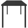 Mesa de Jardín Negra 200x80x73 cm con Vidrio Templado von , Gartentische - Ref: Foro24-42010315, Preis: 161,21 €, Rabatt: -5%%
