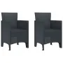 Silla de Jardín Juego de 2 Antracita Plástico Estandar Duradera de , Sillas de jardín - Ref: Foro24-847448, Precio: 77,22 €, ...
