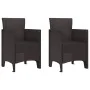 sillas de jardín 2 pcs marrón poli ratán de , Sillas de jardín - Ref: Foro24-847453, Precio: 77,22 €, Descuento: %