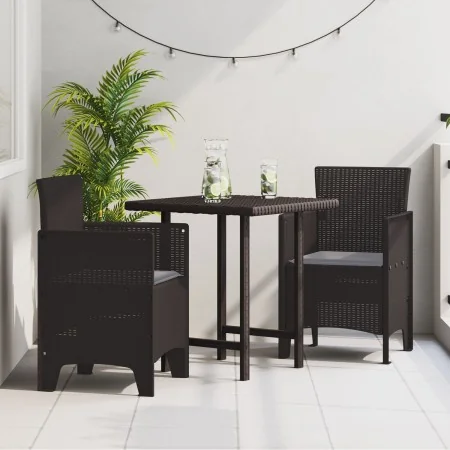 Silla de Jardín Juego de 2 Marrón, Antracita Plástico, Cojines by , Garden chairs - Ref: Foro24-847456, Price: 82,99 €, Disco...