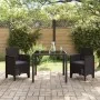 Silla de Jardín Juego de 2 Marrón, Antracita Plástico, Cojines by , Garden chairs - Ref: Foro24-847456, Price: 82,99 €, Disco...