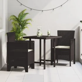 Sillas de jardín con cojines 2 pcs Marrón