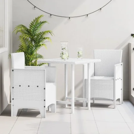 Silla de Jardín Conjunto de 2 Blanco Estilo de Ratán Plástico | Foro24.es | Tu tienda online para hogar, jardín y más Foro24.es