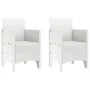 Silla de Jardín Conjunto de 2 Blanco Estilo de Ratán Plástico | Foro24.es | Tu tienda online para hogar, jardín y más Foro24.es
