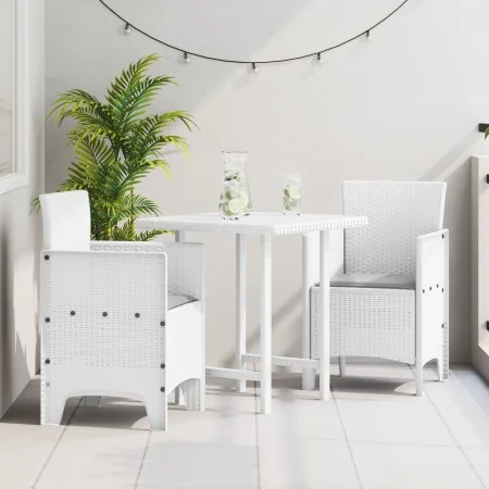 Silla de Jardín Juego de 2 Blanco, Gris Claro Plástico, Tela | Foro24.es | Tu tienda online para hogar, jardín y más Foro24.es