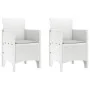 Silla de Jardín Juego de 2 Blanco, Gris Claro Plástico, Tela | Foro24.es | Tu tienda online para hogar, jardín y más Foro24.es
