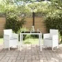 Silla de Jardín Juego de 2 Blanco, Gris Claro Plástico, Tela | Foro24.es | Tu tienda online para hogar, jardín y más Foro24.es