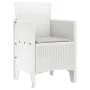 Silla de Jardín Juego de 2 Blanco, Gris Claro Plástico, Tela | Foro24.es | Tu tienda online para hogar, jardín y más Foro24.es