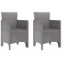 Silla de Jardín Conjunto de 2 Gris Claro Resina Plástica Estándar | Foro24.es | Tu tienda online para hogar, jardín y más Foro24.es