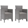 Silla de jardín Juego de 2 Gris claro Poliratán y acero Estándar von , Gartenstühle - Ref: Foro24-847464, Preis: 82,10 €, Rab...