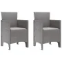 Silla de Jardín Conjunto de 2 Gris claro Poliratán Estándar by , Garden chairs - Ref: Foro24-847465, Price: 82,11 €, Discount: %