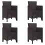 Sillas de jardín 4 pcs Marrón Ratanes | Foro24.es | Tu tienda online para hogar, jardín y más Foro24.es