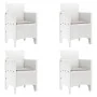 Silla de Jardín Set de 4 Blanco con cojines taupe | Foro24.es | Tu tienda online para hogar, jardín y más Foro24.es