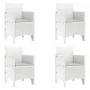 Silla de Jardín Conjunto de 4 Blanco Ratán Estándar Duraderas | Foro24.es | Tu tienda online para hogar, jardín y más Foro24.es