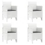 Silla de Jardín Juego de 4 Blanco, Antracita Plástico, Poliéster | Foro24.es | Tu tienda online para hogar, jardín y más Foro24.es