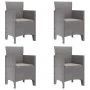 Silla de Jardín Juego de 4 Gris claro, cojines taupe | Foro24.es | Tu tienda online para hogar, jardín y más Foro24.es