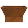 Fogata Cuadrada Marrón 60x60x35 cm de acero envejecido von , Kamine - Ref: Foro24-858911, Preis: 63,53 €, Rabatt: %