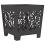 Hoguera Cuadrada Negra 40x40x40 cm Acero de , Chimeneas - Ref: Foro24-858912, Precio: 54,06 €, Descuento: -5%%