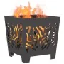 Hoguera Cuadrada Negra 40x40x40 cm Acero de , Chimeneas - Ref: Foro24-858912, Precio: 54,06 €, Descuento: -5%%
