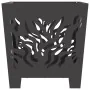 Hoguera Cuadrada Negra 40x40x40 cm Acero de , Chimeneas - Ref: Foro24-858912, Precio: 54,06 €, Descuento: -5%%