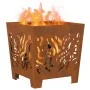 Chimenea VidaXL Cuadrada 40x40x40 cm de Acero Resistente a la Intemperie von , Kamine - Ref: Foro24-858913, Preis: 53,88 €, R...