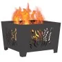 Fogata Cuadrada Negra 60x60x40 cm Acero von , Kamine - Ref: Foro24-858914, Preis: 69,38 €, Rabatt: -5%%