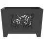 Fogata Cuadrada Negra 60x60x40 cm Acero von , Kamine - Ref: Foro24-858914, Preis: 69,38 €, Rabatt: -5%%