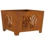 Fuego Hoguera Cuadrada 60x60x40 cm Acero Resistente a la Intemperie | Foro24.es | Tu tienda online para hogar, jardín y más Foro24.es