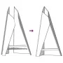 Hoguera Pyramid 58x36x100 cm Acero Resistente a la Intemperie by , Chimneys - Ref: Foro24-858916, Price: 78,96 €, Discount: -5%%