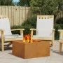 Fogata Cuadrada 60x60x30 cm Acero Corrosion | Foro24.es | Tu tienda online para hogar, jardín y más Foro24.es