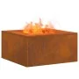 Fogata Cuadrada 60x60x30 cm Acero Corrosion | Foro24.es | Tu tienda online para hogar, jardín y más Foro24.es