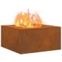 Hoguera Cuadrada 80x80x40 cm de Acero Envejecido by , Chimneys - Ref: Foro24-858921, Price: 133,02 €, Discount: -5%%