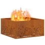 Hoguera Cuadrada 60x60x30 cm de Acero Resistente a la Intemperie by , Chimneys - Ref: Foro24-858927, Price: 81,98 €, Discount: %