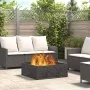 Chimenea de Jardín Cuadrada Negra 80x80x30 cm de Acero | Foro24.es | Tu tienda online para hogar, jardín y más Foro24.es