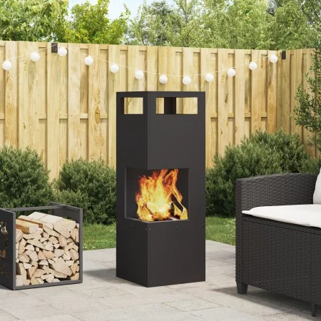 Hoguera cuadrada Negra 35x35x100 cm Acero von , Kamine - Ref: Foro24-858930, Preis: 104,98 €, Rabatt: %