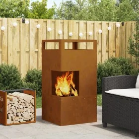 Hoguera 50x50x100 cm Acero Resistente a la Intemperie de , Chimeneas - Ref: Foro24-858933, Precio: 132,46 €, Descuento: -5%%