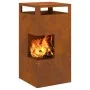 Hoguera 50x50x100 cm Acero Resistente a la Intemperie de , Chimeneas - Ref: Foro24-858933, Precio: 132,46 €, Descuento: -5%%